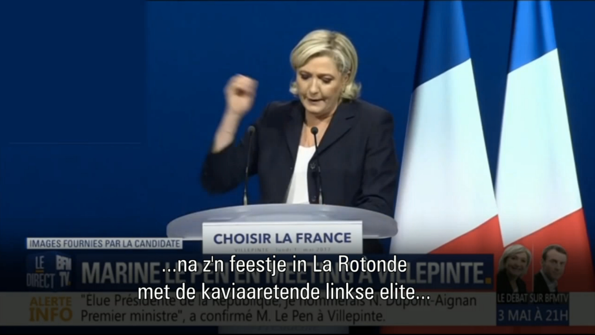 Quote Le Pen over Macron