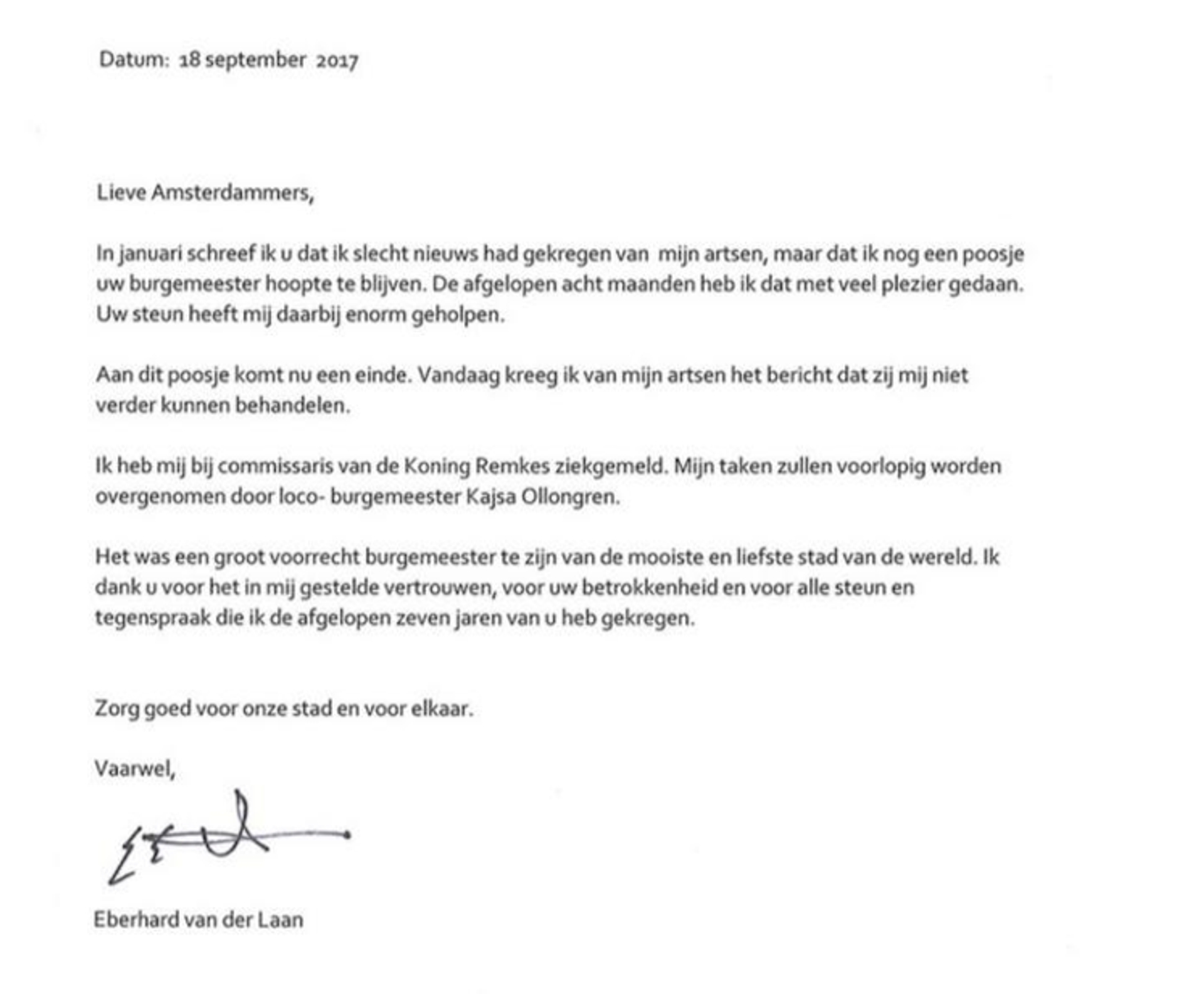 brief van der laan