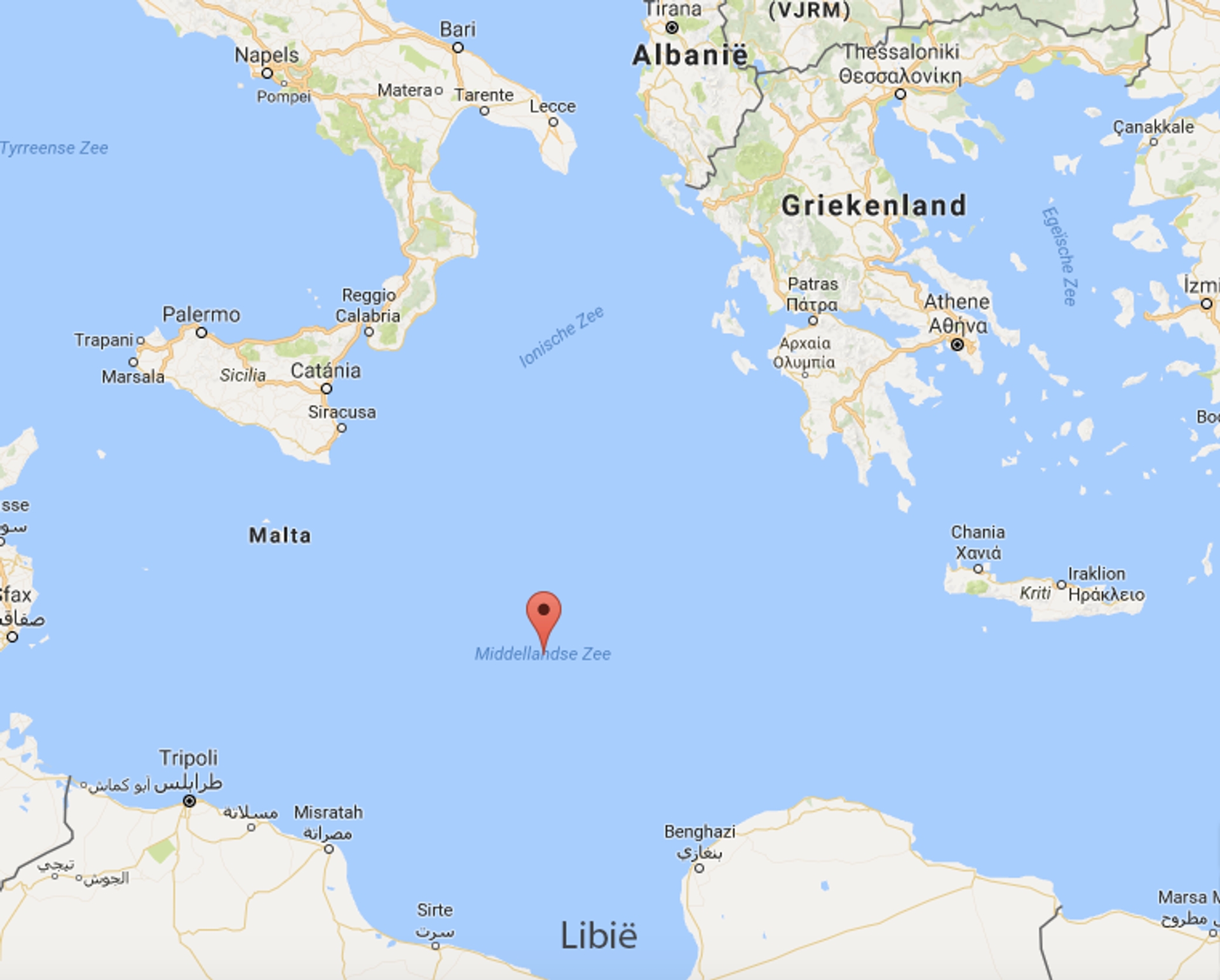 Italiaanse marine Libië Middellandse Zee