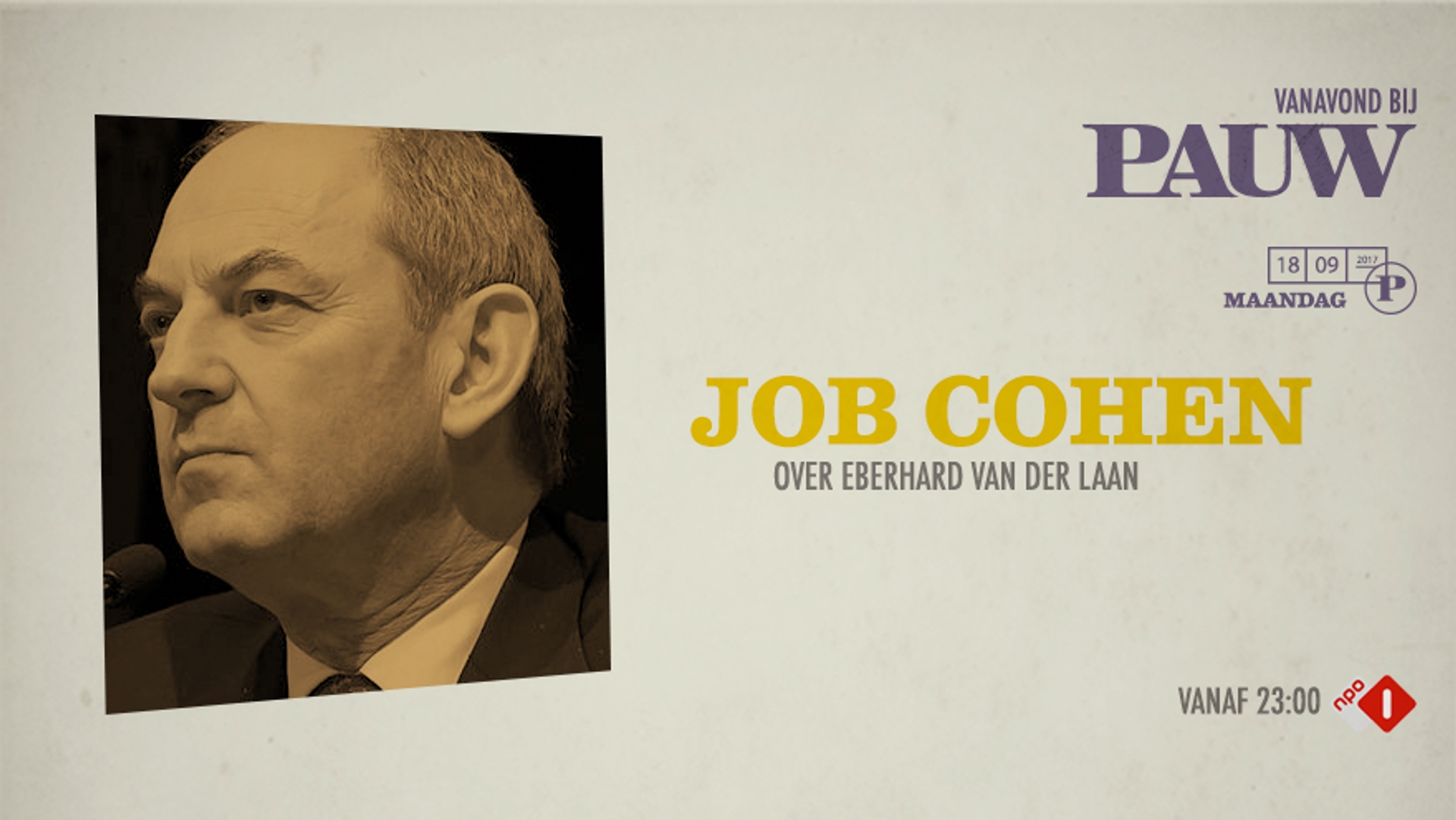 Job Cohen over Eberhard 18-09-2017