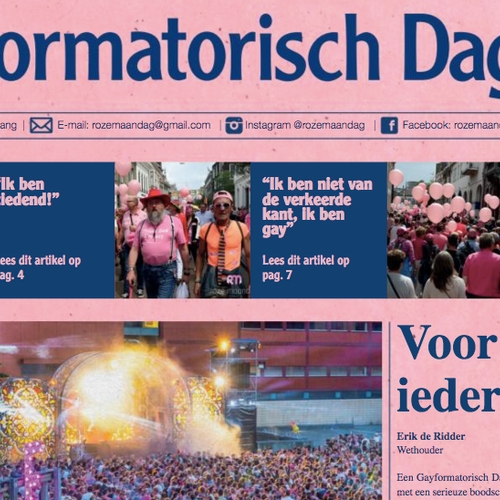Reformatorisch Dagblad werkt mee aan Gayformatorisch Dagblad